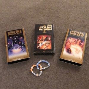 NWT Phantom Menace plus other VHS and bracelets